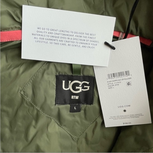 UGG IGGY SHERPA HALF ZIP PULLOVER - Picture 10 of 11